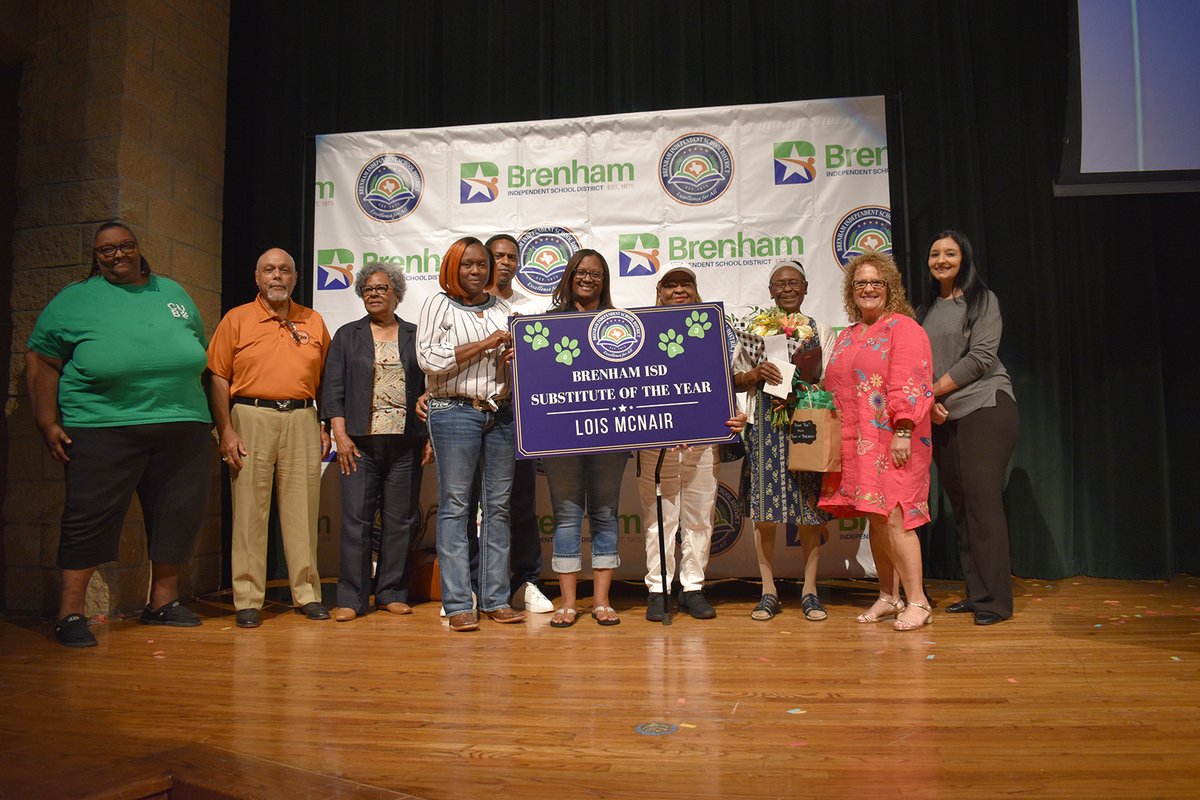 ✨ Join us in celebrating the outstanding District Substitute of the Year! ✨ Her dedication, passion, &amp; unwavering commitment to education have left an indelible mark on our district. 🎉👏 

Lois McNair is Brenham ISD's Substitute of the Year!