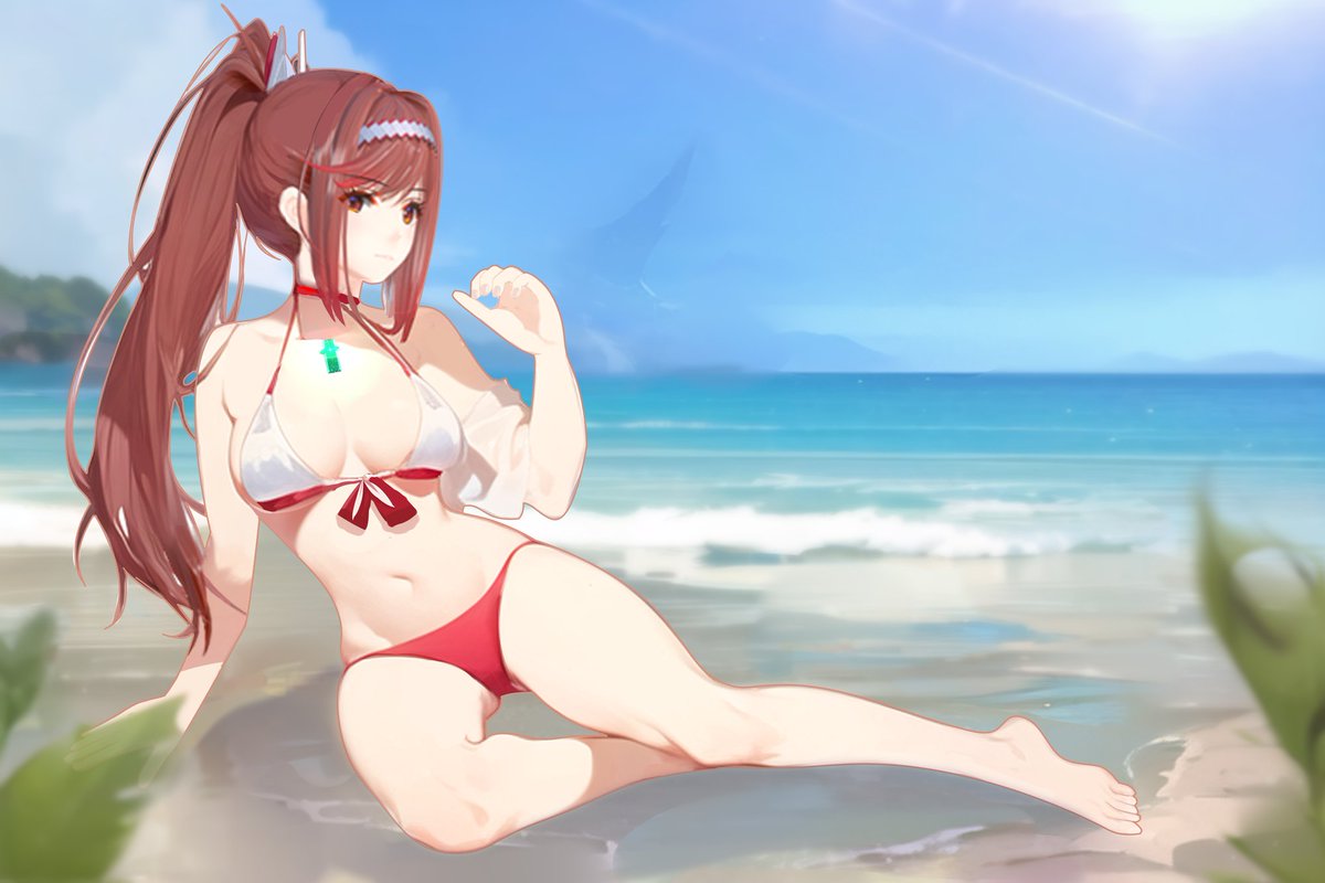 Normal1803's tweet photo. Glimmer 
#XenobladeChronicles3 #blender #b3d #ゼノブレイド3 #Xenoblade3DLC #カギロイ #Glimmer #Glimmer_XenobladeChronicles3 #swim_suit https://t.co/ddUyUbP2T4