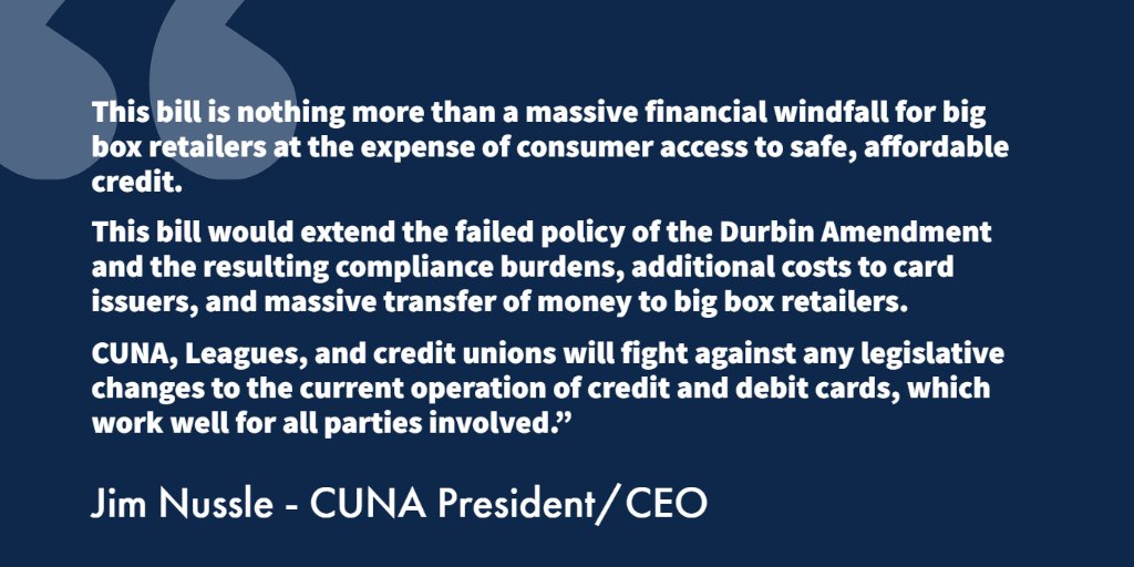 #InterchangeWorks and that's why we are pushing back to stop this legislation. CUNA, Leagues, and #CreditUnions oppose these changes and vow to protect the more than 135 million credit union members across the country. bit.ly/3NgHPVH