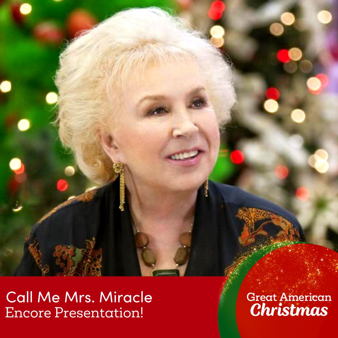 GAfamilyTV's tweet photo. SHE'S BACK!! 🎄❤️ Invite Mrs. Miracle & "Finley's Department Store" into your FRIDAY with an ENCORE of #CallMeMrsMiracle, starring #DorisRoberts, @JewelStaite, #EricJohnson & #TomButler on Jun 9 at 8/7c on #GreatAmericanFamily! #ChristmasMovieFridays #WelcomeHome https://t.co/UqvPSuWiCY
