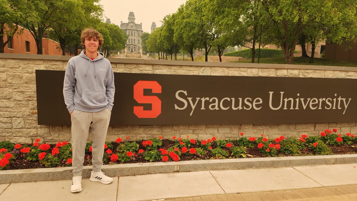 BradStickler's tweet photo. Thank you @SyracuseU @SUFalkCollege  Will this guy look good in orange?   Time will tell.  The sky is the limit for this rising senior  Proud of you!  Looking forward to the trips and tours this summer. #sportsanalytics https://t.co/E557YgejAR