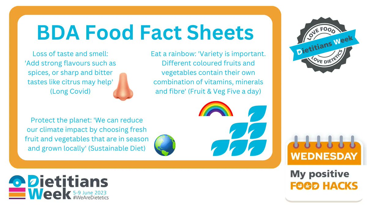 BDA Scotland Board (@bda_scotland) on Twitter photo Don't forget <a href="/BDA_Dietitians/">British Dietetic Association</a> have a vast range of Food Fact Sheets with evidence based advice on diet and health across topics such as long covid, sustainable diets and meeting your 5-a-day. Find out more food swaps and top tips here: buff.ly/3FmU9wx #DietitiansWeek2023 Don't forget <a href="/BDA_Dietitians/">British Dietetic Association</a> have a vast range of Food Fact Sheets with evidence based advice on diet and health across topics such as long covid, sustainable diets and meeting your 5-a-day. Find out more food swaps and top tips here: buff.ly/3FmU9wx #DietitiansWeek2023