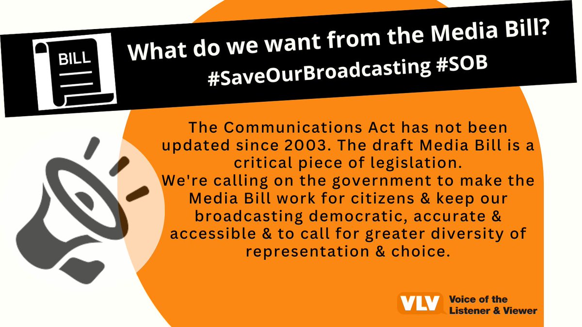 vlvuk's tweet photo. The fine detail of the #MediaBill is 🔑  to 📺 🔈 📻 remaining accurate, impartial &amp; accessible. Follow &amp; share #SaveOurBroadcasting #SOB to see where we &amp; our partners believe it needs work @sandfordawards @_ibt @griersontrust @UKCCD @mediareformUK @PSBfuture @We_OwnIt @_CFTA https://t.co/ElwUIdP6vq