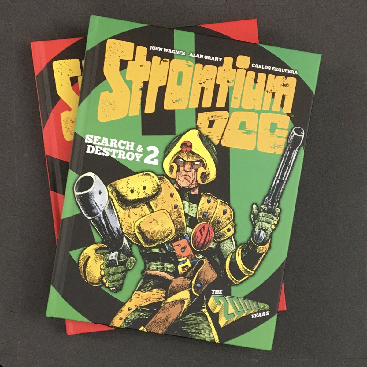 SteveGhostwords's tweet photo. #Rebellion continues to keep the #StrontiumDog legend burning with vol.2 of its excellent hardback reprints, now taking #JohnnyAlpha into his #2000AD run.

#JohnWagner #AlanGrant #CarlosEzquerra @2000AD 
@Rebellion @RebellionJason @Molcher @MysteryPickles @Mr_BenSmith https://t.co/yjXhXz8wzF