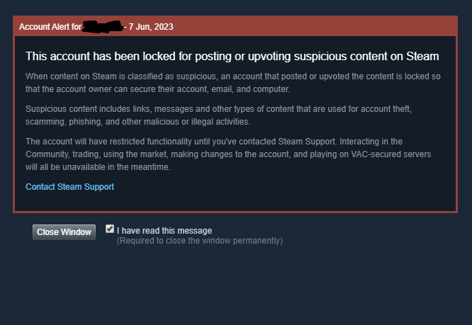 csgodee's tweet photo. Just a warning for everyone , don't comment about buff balance or any buying and selling on any steam group or profile!
Just got a community ban due to it ! 
@SynchoCS @RaCSGO @furiousss  @zipelCS  @TDM_Jesus  @ohnePixel https://t.co/bkVBJGLBIr