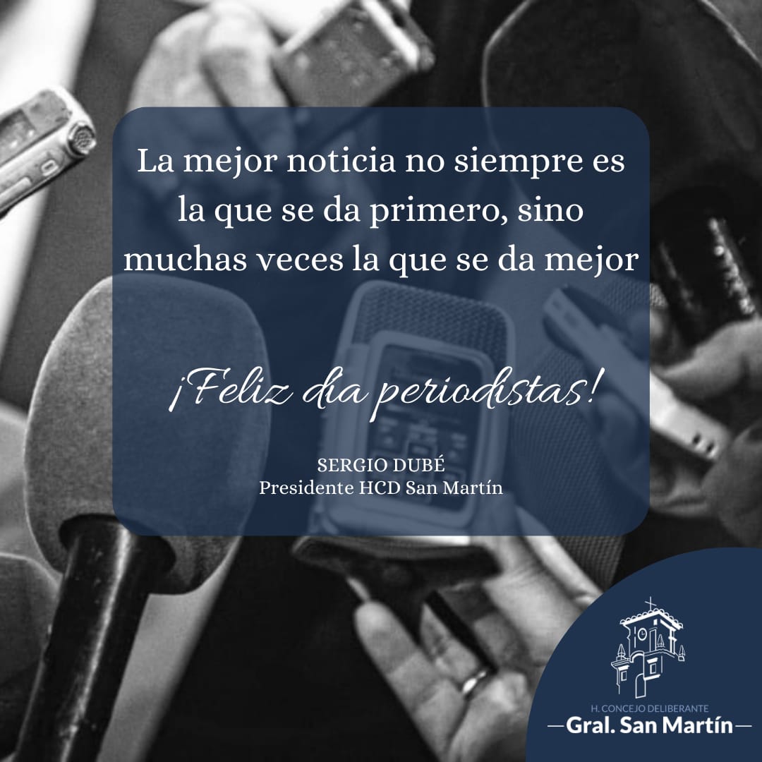 dubesergio's tweet photo. DÍA DEL PERIODISTA

Saludamos a todos los periodistas y trabajadores de prensa en su día. https://t.co/pzah2U6iLg