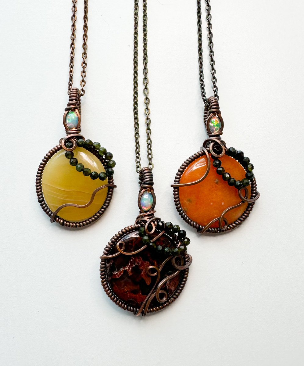 mildhippie's tweet photo. lemon, apple &amp; orange crystal pendant necklaces ~ handmade by me 🍋🍎🍊

available June 9th at 8pm eastern time https://t.co/kkHFKVRwaH