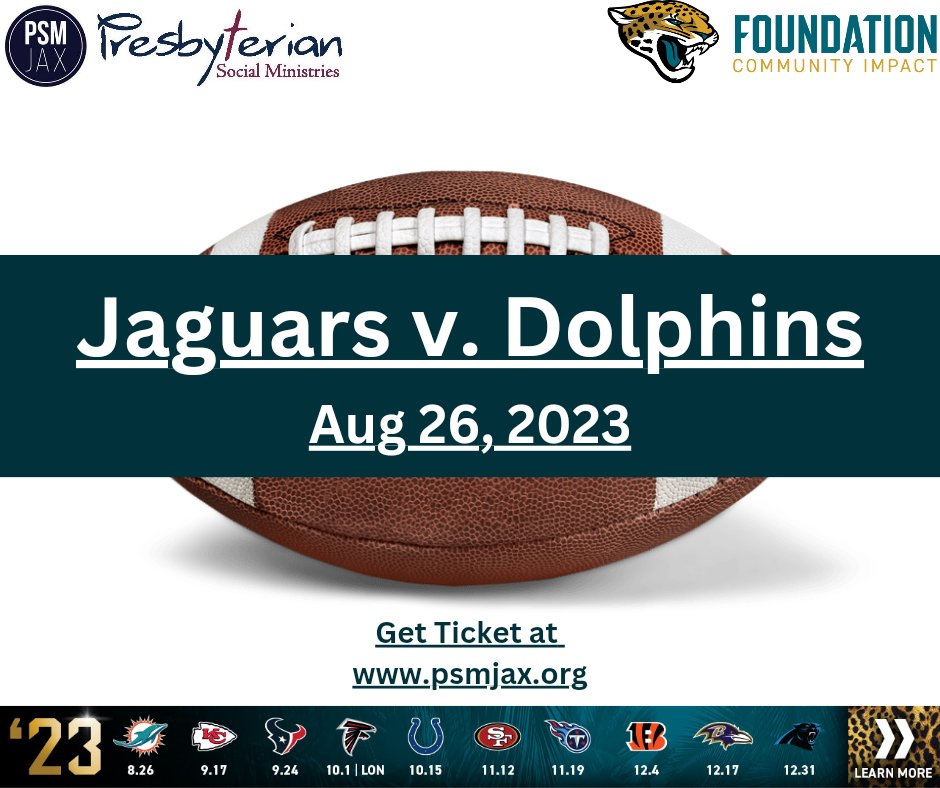 PSMJAX's tweet photo. It's that season!!! Get your jags game ticket through our website or link https://t.co/53jtJmMLBd to benefit our organization. @Jaguars
#PSMJax #Jaguars #Jags #GoJags #GiveAndGo #Football #GameTicket #Ticket https://t.co/qxzcq06vAu