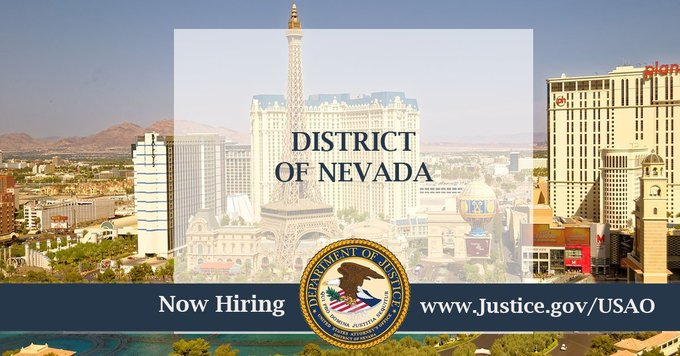 #NowHiring: Assistant U.S. Attorney to build &amp; oversee the office's eLitigation operations. Apply by 7/6/2023 via <a href="/USAJOBS/">USAJOBS</a> at usajobs.gov/job/730056200. #JoinOurTeam #JobOpportunity #NVJobs