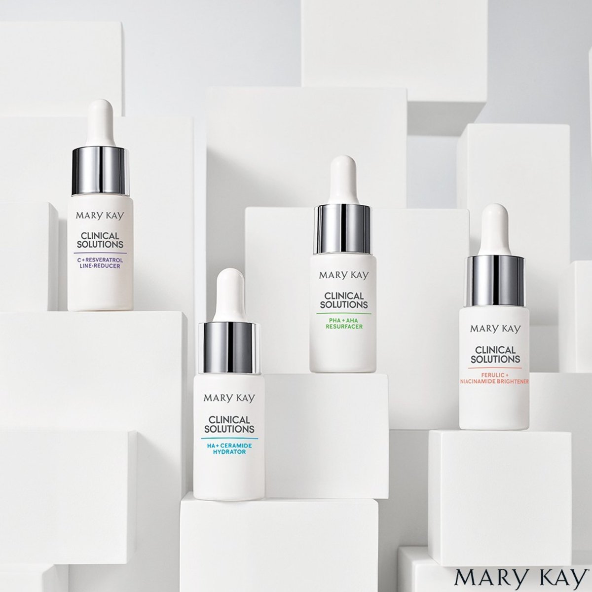 Four #MaryKay Clinical Solutions Boosters targeting four specific skin concerns! 🎯 Have you found the right one for you?