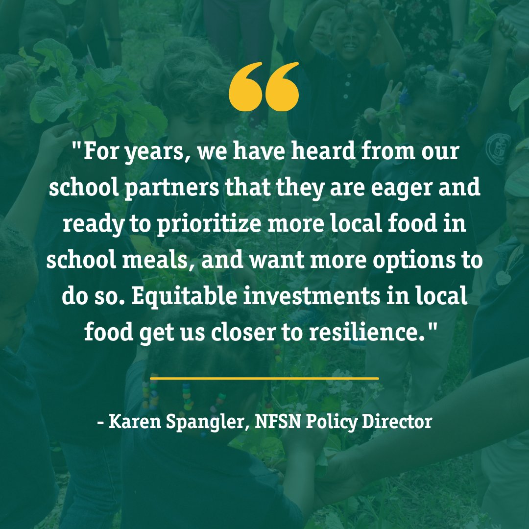 The 6/9 deadline is to submit public input on the #2023FarmBill is fast approaching! Join us in advocating for greater funding for #farmtoschool, racial equity, and economic justice in the upcoming Farm Bill. 🌱 🏛️ 
 
Contact your legislators today: bit.ly/3oNv9Mx