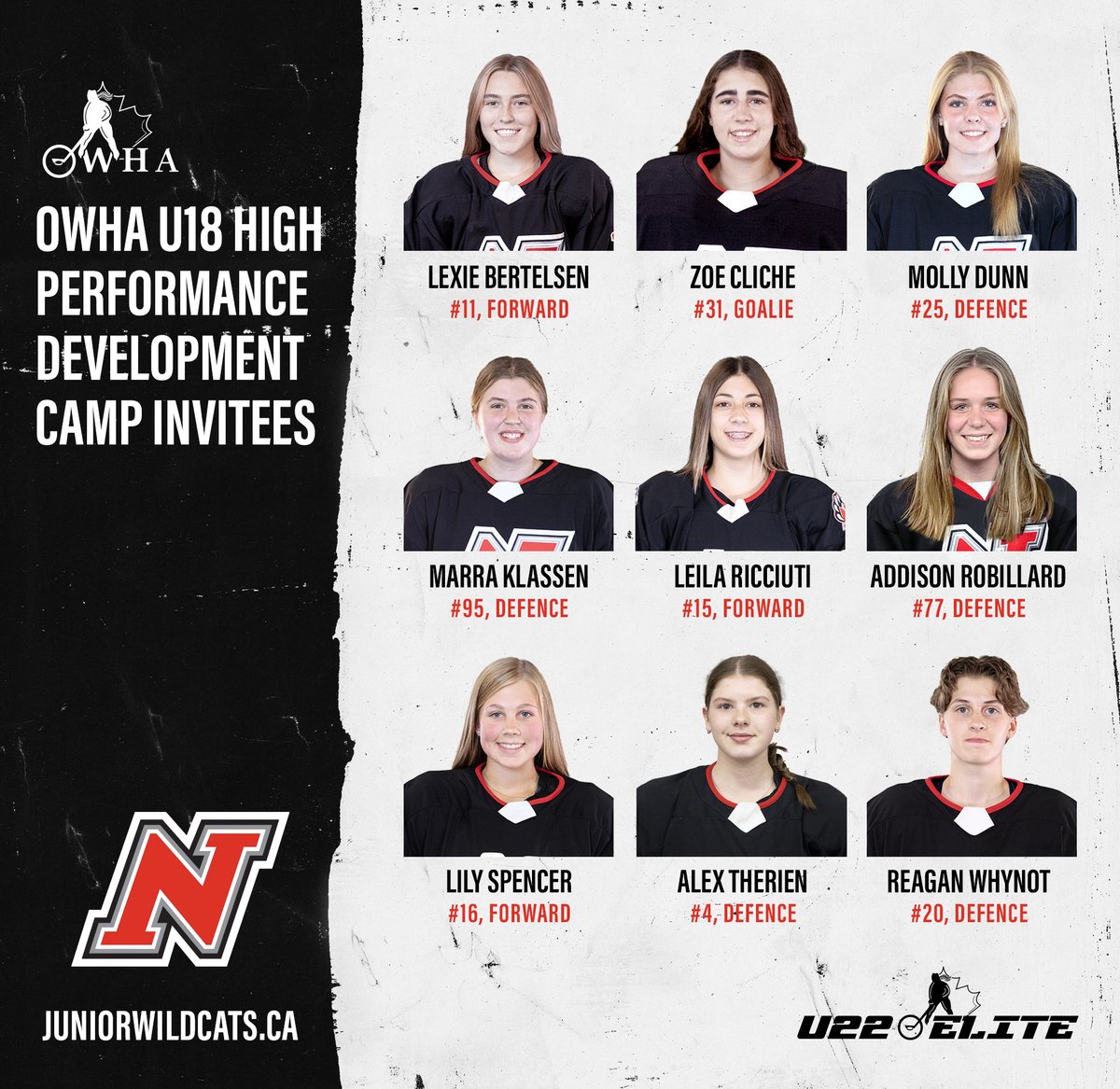 Congrats and good luck to our <a href="/owhahockey/">Ontario Women's Hockey Association</a> U18 High Performance Camp invitees! 
We're so excited for you!
#clawsout #owha #womenshockey #hockey