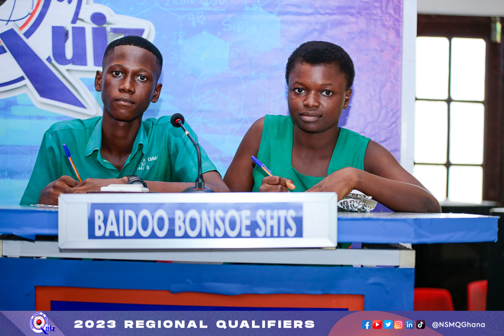 NSMQGhana's tweet photo. WESTERN:

Baidoo Bonsoe SHTS

#NSMQRegionals #NSMQ30 #NSMQ2023 #Primetime https://t.co/gb2baNDJY8