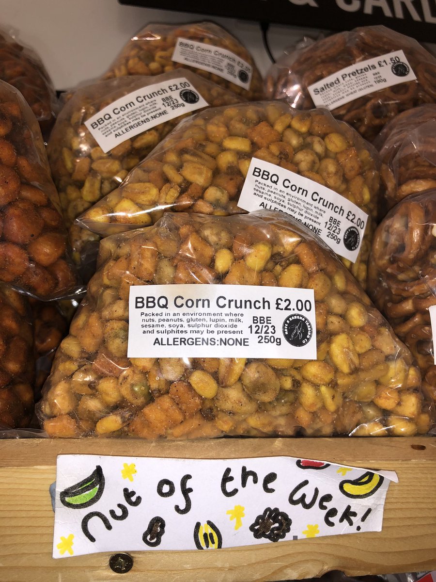 HABwholefoods's tweet photo. Munch, munch, munch. It’s the best of the bunch. Perfect with your lunch. It’s the BBQ corn crunch… 🌽 #nutoftheweek https://t.co/UbUmGHDq7M