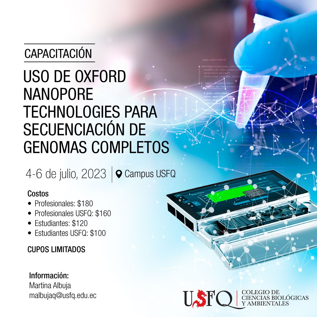 No se pierdan este gran evento donde se explorará la aplicación de Oxford Nanopore Technologies, una nueva generación de tecnología de detección molecular que permite la secuenciación de genomas completos en tiempo real.  
🧬Para toda la #comunidadcientífica