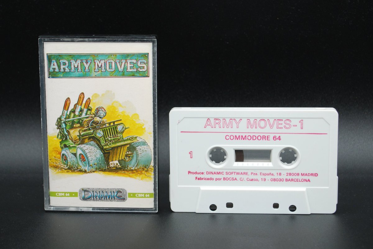Army Moves
Dinamic
Commodore 64 (1987)
Jewell cassette
875 pesetas