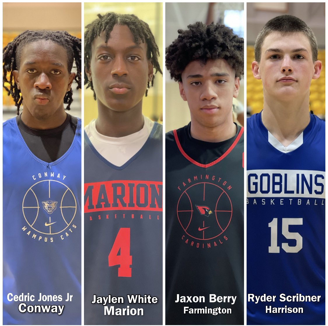 Kevin Miller (@big73miller) on Twitter photo Summerwood Sports Team Camp Standouts
Cedric Jones Jr- Conway
Jaylen White - Marion
Jaxon Berry- Farmington
Ryder Scribner - Harrison
<a href="/WampusCatBoysBB/">WampusCatBasketball</a> <a href="/GobsBasketball/">Harrison Goblin Basketball</a> <a href="/FarmingtonMBB/">Farmington Basketball</a>
<a href="/CedricJonesJr2/">Cedric Jones</a> <a href="/BryantHS_Bask/">Bryant Hornets Hoops</a> <a href="/DarealJwhite4/">Jalen White</a> <a href="/RyderScribner/">Ryder Scribner</a> <a href="/JaxonBerry05/">Jaxon</a> Summerwood Sports Team Camp Standouts
Cedric Jones Jr- Conway
Jaylen White - Marion
Jaxon Berry- Farmington
Ryder Scribner - Harrison
<a href="/WampusCatBoysBB/">WampusCatBasketball</a> <a href="/GobsBasketball/">Harrison Goblin Basketball</a> <a href="/FarmingtonMBB/">Farmington Basketball</a>
<a href="/CedricJonesJr2/">Cedric Jones</a> <a href="/BryantHS_Bask/">Bryant Hornets Hoops</a> <a href="/DarealJwhite4/">Jalen White</a> <a href="/RyderScribner/">Ryder Scribner</a> <a href="/JaxonBerry05/">Jaxon</a>