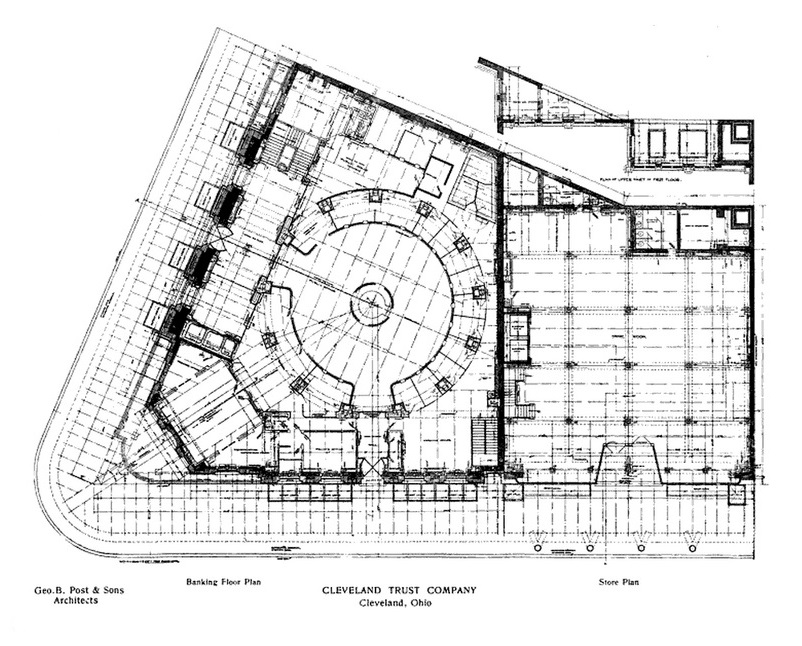 This banking #FloorPlan #blueprint from the Cleveland Trust Company is pretty neat! 😎