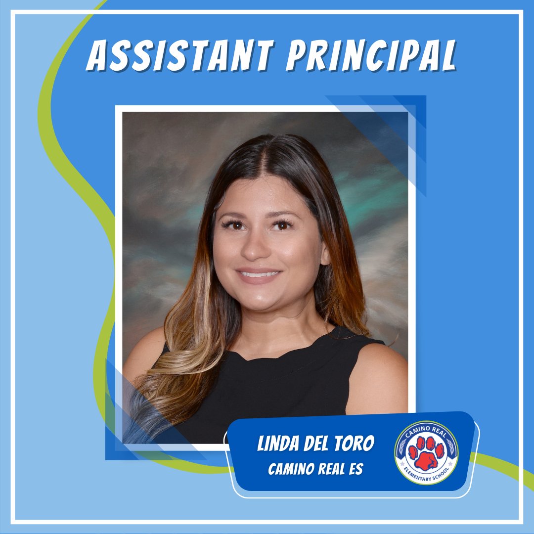JurupaUSD's tweet photo. 🎉 Please join us in celebrating Camino Real Elementary's new assistant principal, Linda Del Toro! 🐾 Ms. Del Toro was previously an assistant principal at Mission Middle. #jusd #jusdshares #jusdvision #newadministrator #newassistantprincipal https://t.co/LOEZaHmD7k