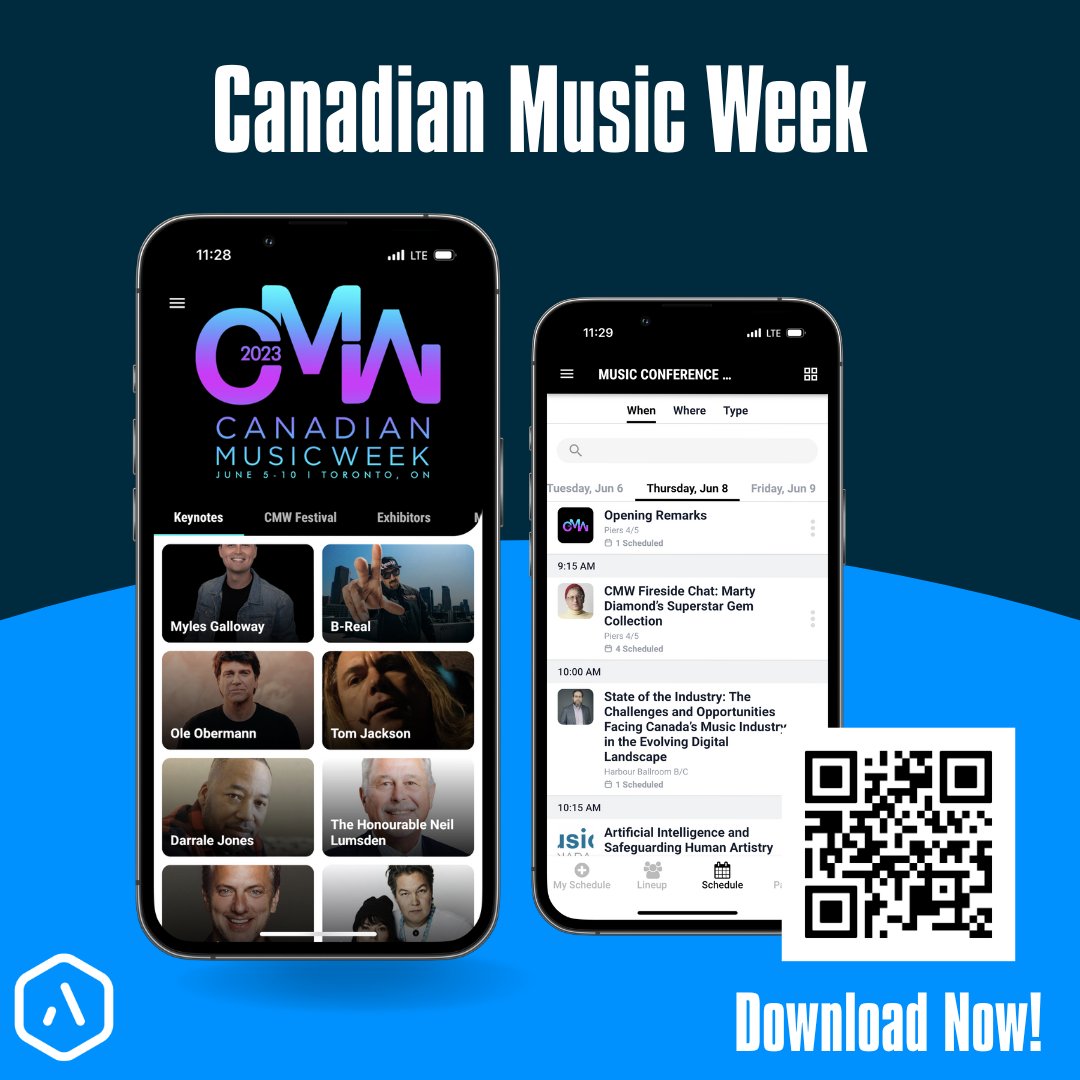 On the way to Canadian Music Week ? Get the official app from Aloompa and maximize your conference experience.

Ready to talk about an app for your own event? Let’s meet up! We’ll be onsite all week.

@CMW_Week #CMW2023 #EventTech