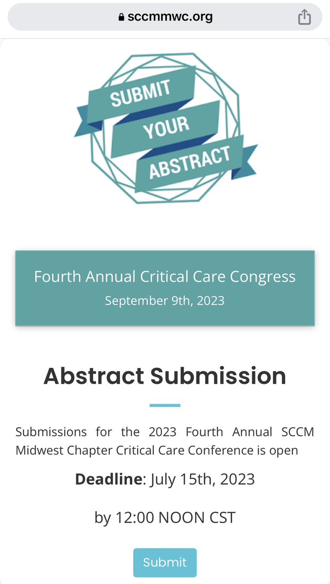 SCCMMW's tweet photo. Abstract submission is now open for first in-person annual conference on @sccmmw chapter of @sccm. Top three abstract winners will get cash prices. Visit https://t.co/zQZRANxNMf for submission. @GharpureVarsha @sandeep3353 @NishaAgasthyaMD @KidsHeartDoc https://t.co/6sMi4V4JGx