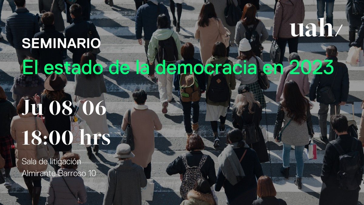 Mañana <a href="/riccimena/">Ricardo Mena Burgos</a> de <a href="/Int_IDEA/">International IDEA</a> nos pone al tanto de cómo viene la democracia en este 2023. Se pueden inscribir en bit.ly/3qn016Y. Lxs esperamos!