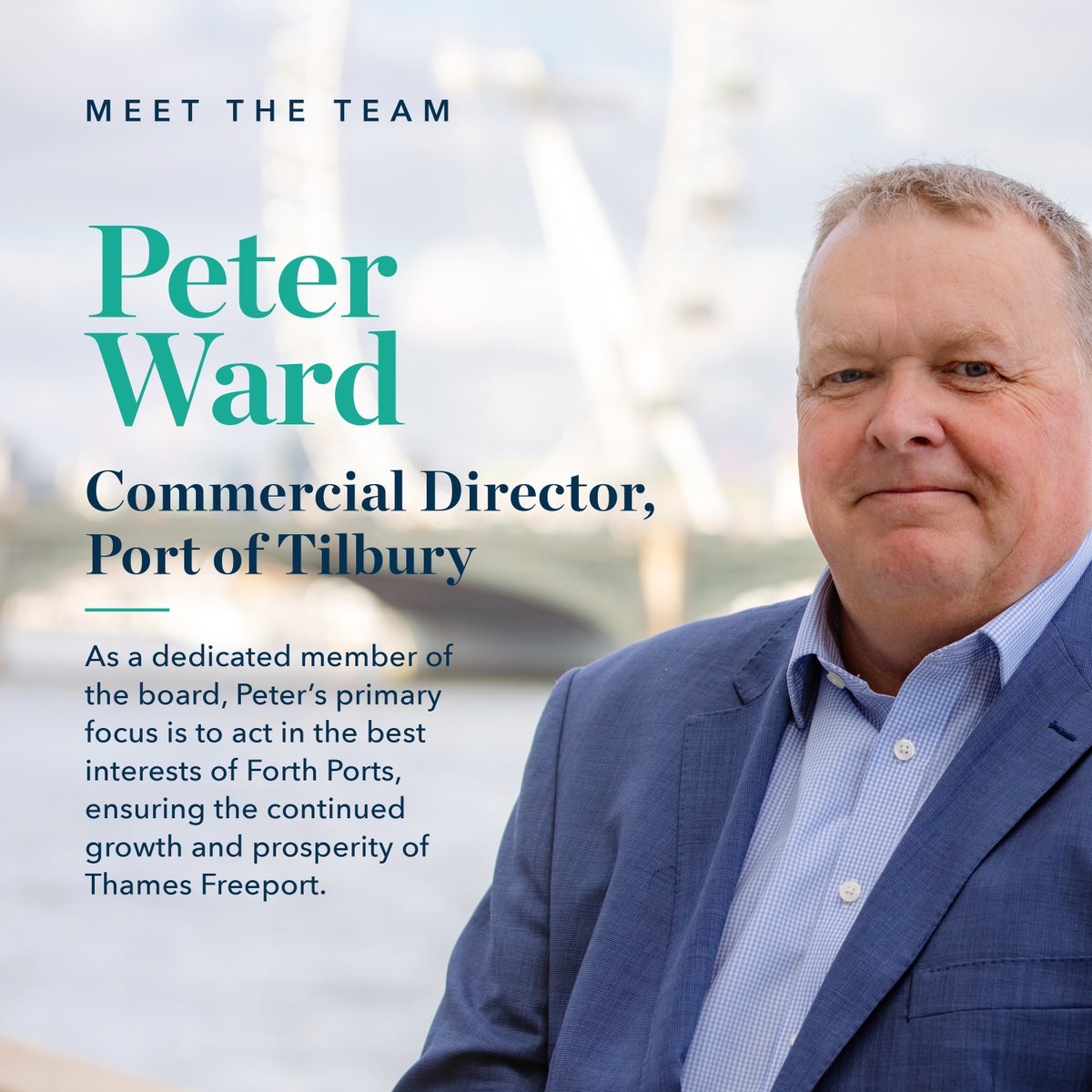 Meet Peter Ward. With extensive operational and commercial expertise, Peter has been an integral part of Forth Ports since 1996. As Commercial Director, his invaluable contributions have developed new revenue streams and overseen projects like Tilbury 2 expansion. #ThamesFreeport