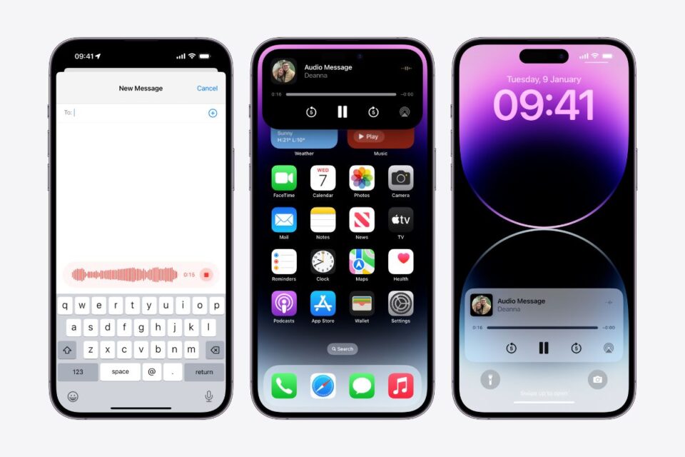 theapplepost's tweet photo. Apple overhauls audio messages with hands-free recording, background and Lock Screen playback, more https://t.co/gk97MvZ3vy by @TomSykes https://t.co/BSGS5bIjr2