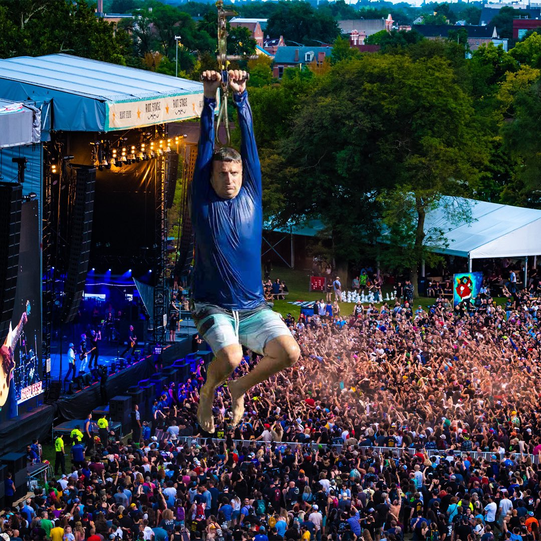 I’m just going to Riot Fest for the zip line.