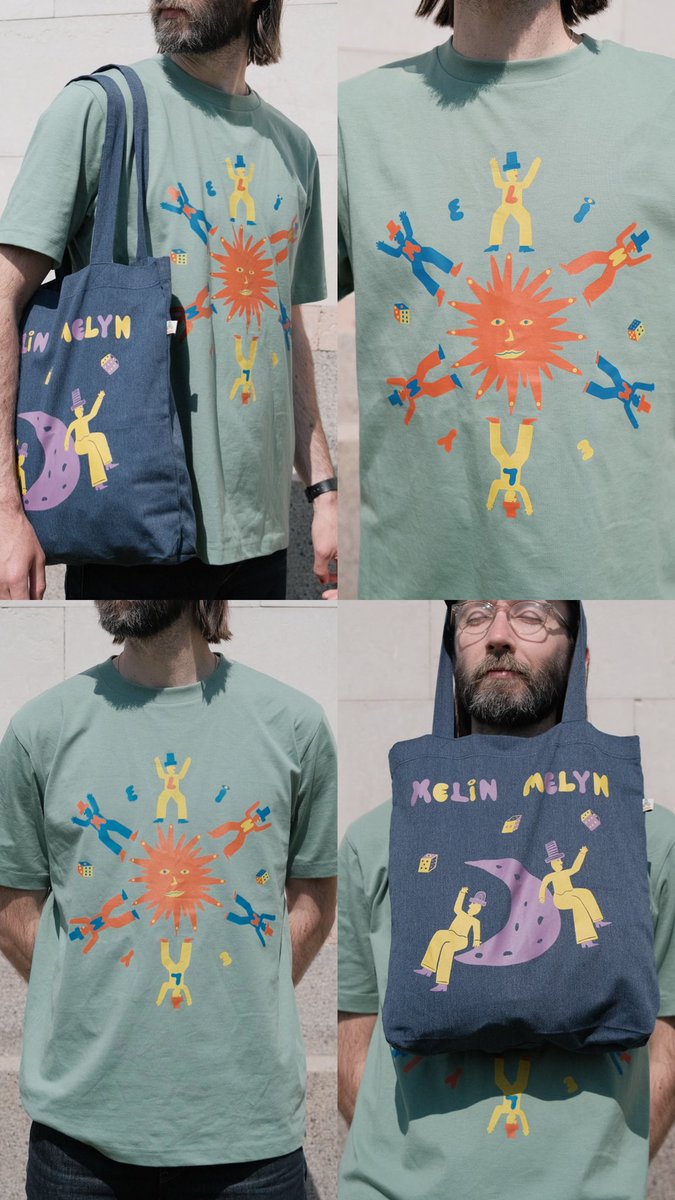 NEW MERCH // NWYDDAU NEWYDD

Rhodri Brooks you sexy model of a man!! check out our brand spanking new Merchandise - designed by Molly Sinclair-Thomson. we love them &amp; we hope you do to.

Crysau-T a Bagiau newydd ar gael rwan ar <a href="/Bandcamp/">bandcamp</a>.

melinmelyn.bandcamp.com/merch

MM 💛