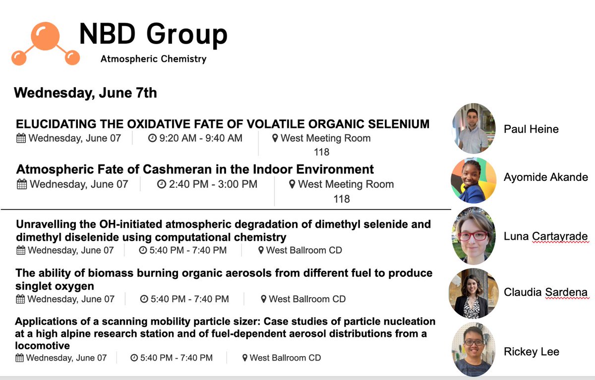 More #atmoschem research from the #NBDGroup and collaborators today at #CSC2023 🙌