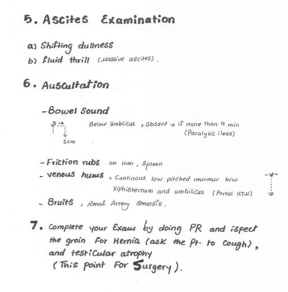 Great OSCE Note 👌🏼🤩

Abdominal Examination 🧐

.