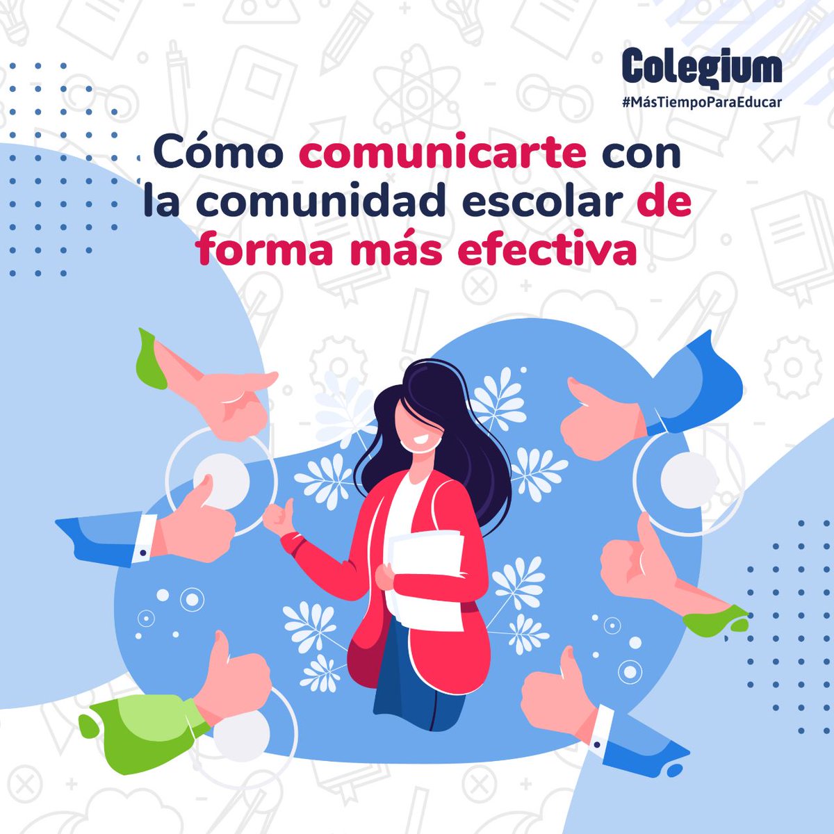 colegium's tweet photo. El mantener una comunicación fluida y exitosa es fundamental para cualquier comunidad escolar. 💬✨ 
En ese sentido, con estos consejos prácticos podemos mejorar la calidad de la comunicación con las familias.
¿Cuál otro agregarías?🙂

#mástiempoparaeducar #comunicación https://t.co/0VZP0HD80b