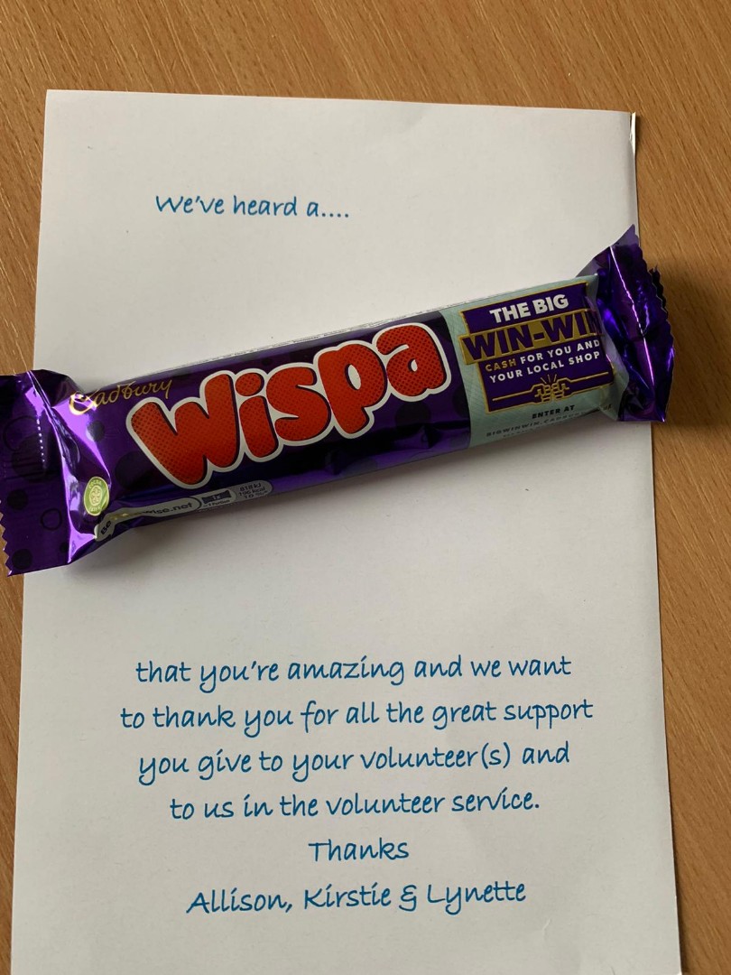 Lovely little treat from @Allisonwork2, @KirstiePcnhs and Lynette for Volunteers Week. Our Volunteer Daniel is an amazing asset to our HR team, one in a million! 💚

@PennineCareNHS @nicky_littler @gleesonshawnna1 @VicKerley 
#VolunteersWeek2023