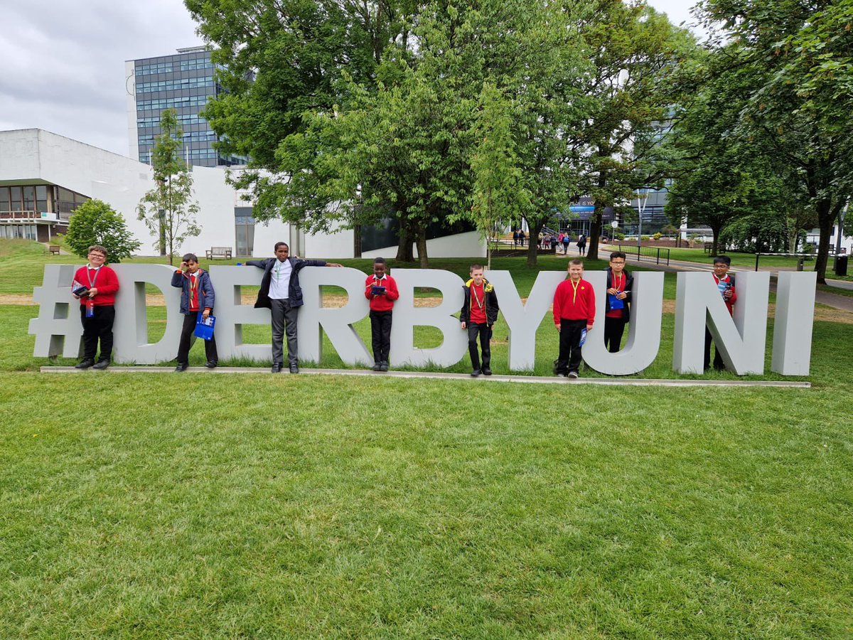 GrampianPrimary's tweet photo. Linked to our Aspiration value, half of our Y6 children are visiting @DerbyUni as part of their Primary Explorers day. They are learning about university, degrees and possible careers. #aspiration #broadeninghorizons https://t.co/EAEt1mAsLy