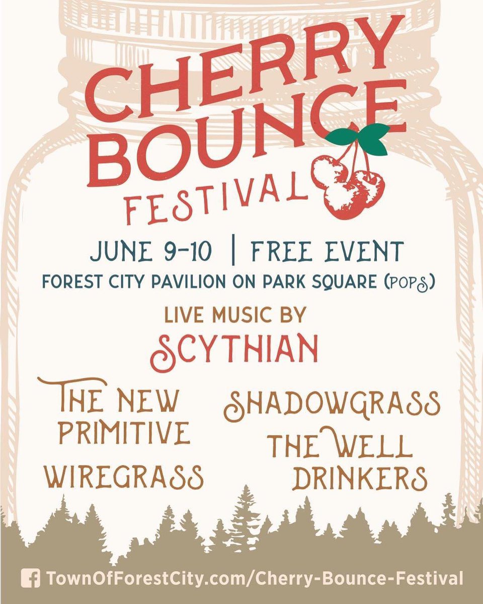 Join us this weekend for Cherry Bounce Festival! 🍒 <a href="/scythianmusic/">Scythian Music</a> will be performing Friday at 7:30pm. Gates open at 6:30pm. 

Saturday, we’ll have food, art vendors, moonshine, live music, and more from 10am-6pm.

Come join us!
