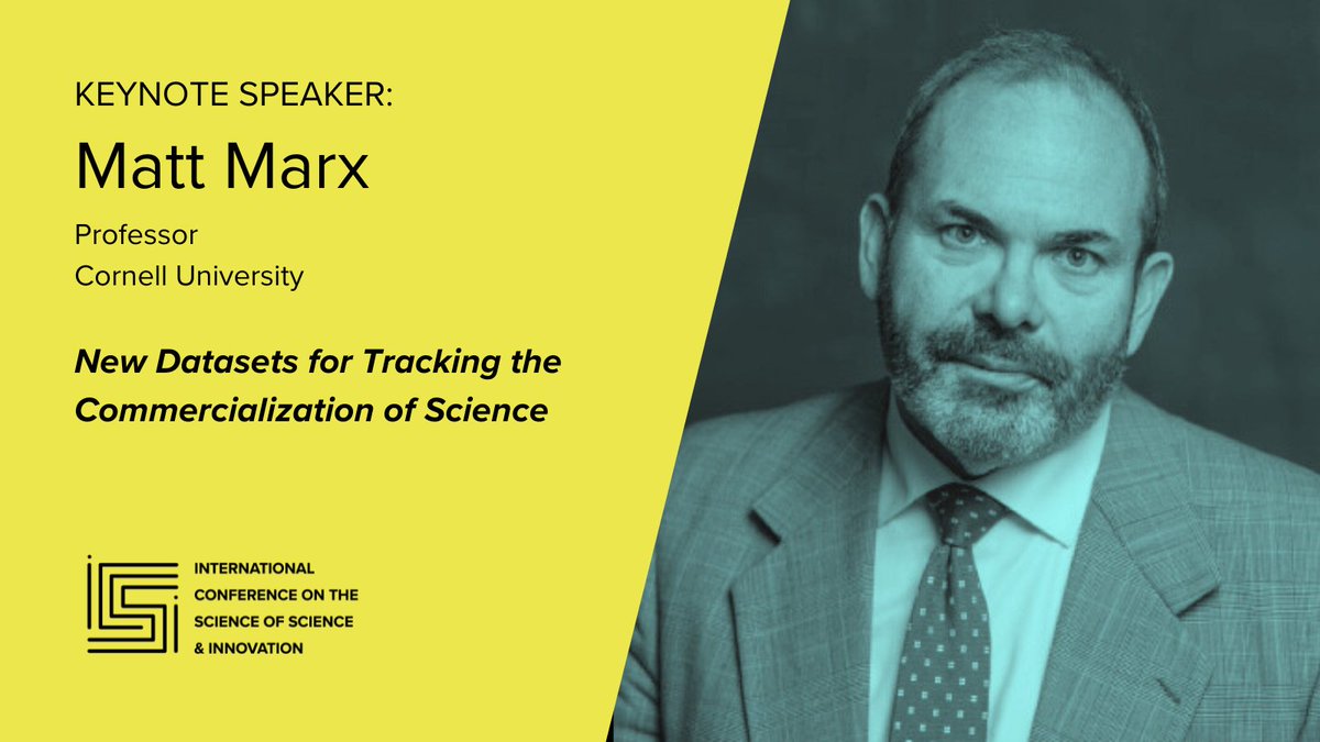 🚨You won't want to miss this one!! We're so excited for this next talk by Matt Marx: "New Datasets for Tracking the Commercialization of Science".

Catch it on Wed morning at #ICSSI2023!🙌

icssi.org/2023-schedule