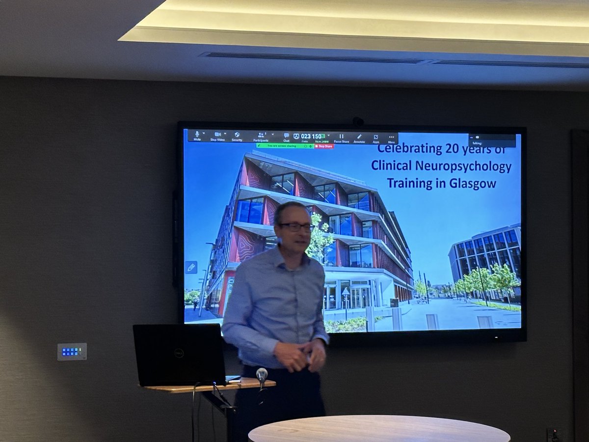 Wonderful to be celebrating 20 years of Clinical Neuropsychology training at ⁦<a href="/UofGlasgow/">University of Glasgow</a>⁩ ⁦<a href="/UofGMVLS/">UofG MVLS</a>⁩. So many people from the UK and across the globe have benefited this high quality of training provided by this course <a href="/jessfish/">Jessfish</a> <a href="/jonathanjevans/">Jon Evans</a>