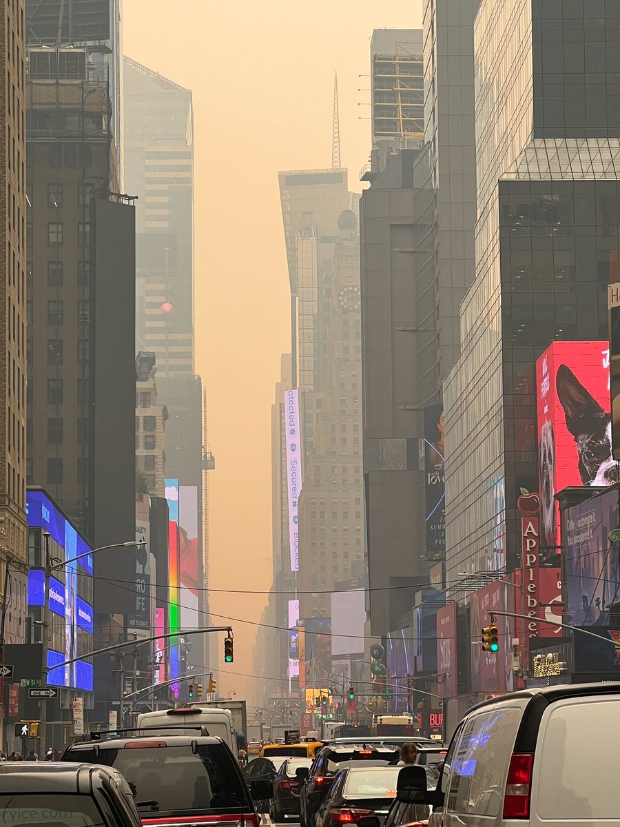 RyanCBrinson's tweet photo. Come to New York where our air now comes in a lovely shade of dystopian orange! https://t.co/StBd383liI
