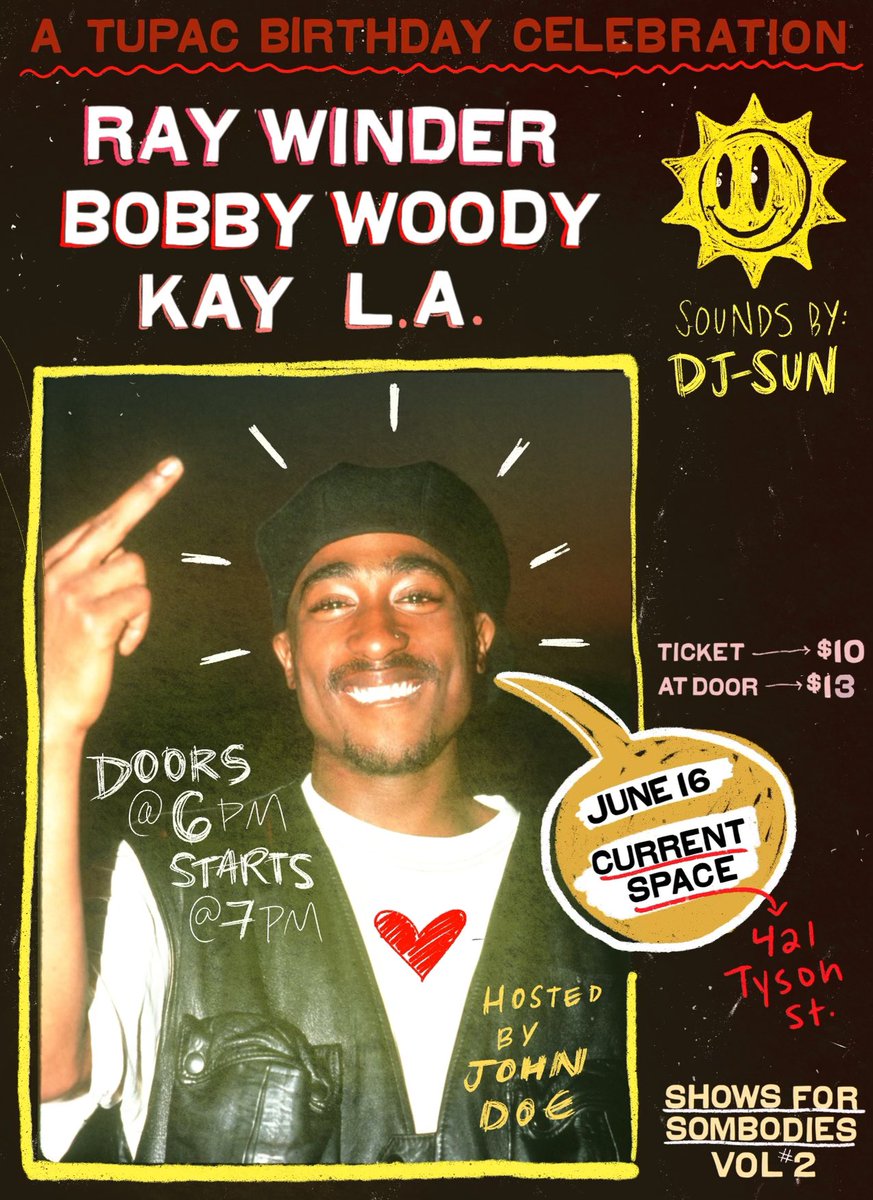 hibobbywoody's tweet photo. Tupac Birthday Celebration listed in the @baltbeat ! Come hang with us June 16th https://t.co/2RbX4fi36v