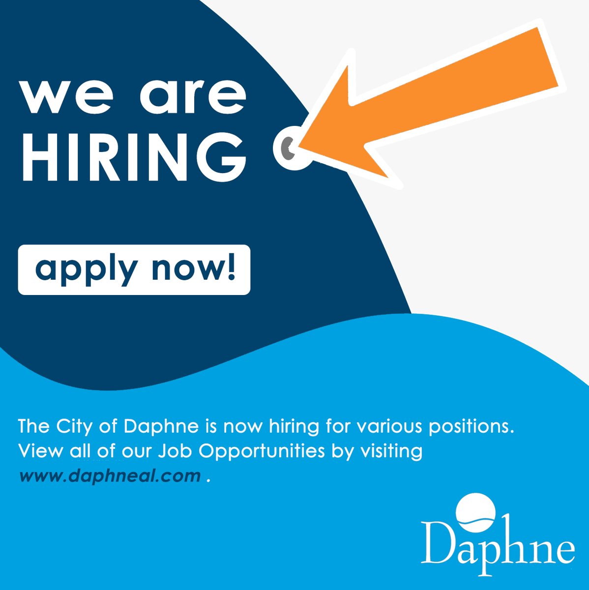 Looking for a career change? New positions now posted, including Landscape Maintenance Worker I and GIS Analyst. Visit daphneal.com today to view all of our current job openings. #JubileeCity