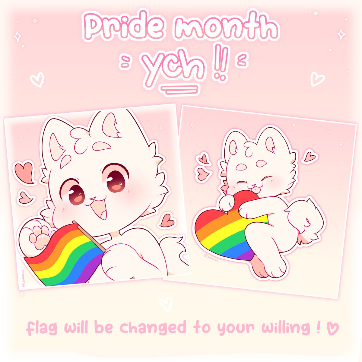 Louloous's tweet photo. 💖RAFFLE TIME !!🏳️‍🌈

Have a chance to win an icon or a chibi (you choose) !!

How to participate : 
- RT + follow, that's it ! 💖

 If this hit 300 RTs there will be 2 winners 🏳️‍🌈
Ends on June 25th ! 

Good luck everyone !! 💕🏳️‍🌈 https://t.co/9YlEw6NKhD