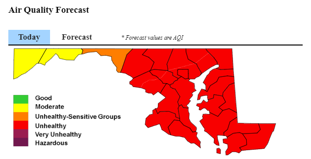 Fort Meade On Twitter An Air Quality Alert Is In Effect For Wednesday 