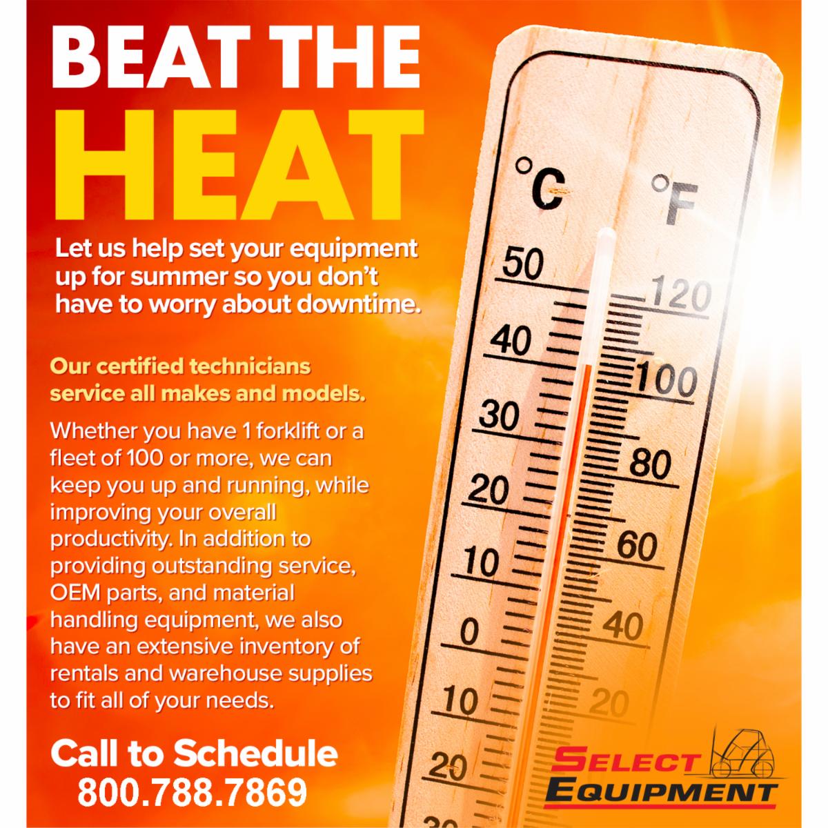 SelectEquip's tweet image. Let us help set your #equipment up for summer so you don’t have to worry about downtime.

Our certified technicians #service all makes and models.

Whether you have 1 #forklift or a #fleet of 100 or more, we can keep you up and running, while improving your overall productivity.