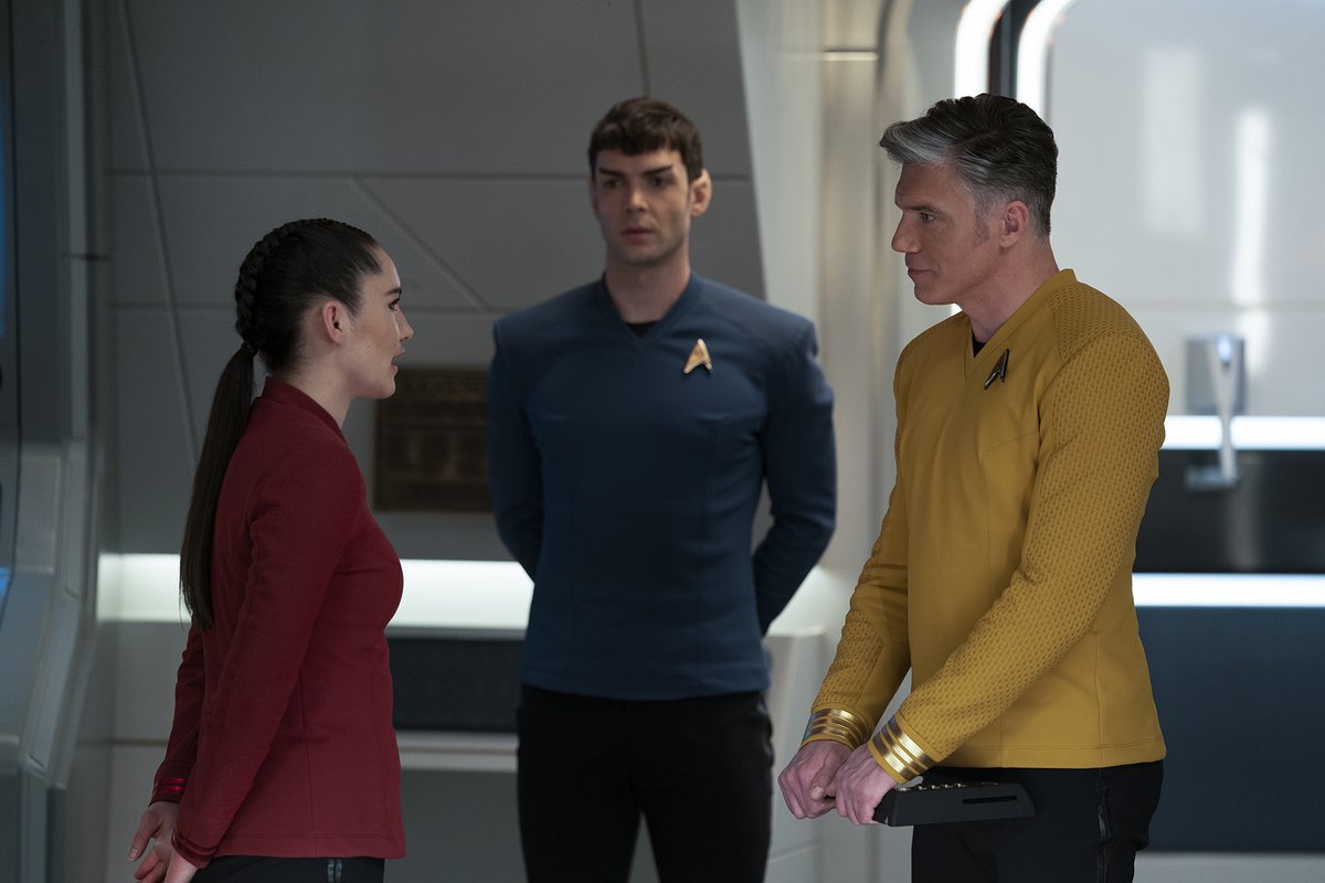 StarTrekOnPPlus's tweet photo. #StarTrek #StrangeNewWorlds Season 2 is almost here. Catch up by streaming all of Season 1 for FREE through June 30! Available on YouTube SVOD Channels, Pluto TV, Amazon Channels, Apple Channels, Roku Channels, and @ParamountPlus! https://t.co/pdexxR1PoB