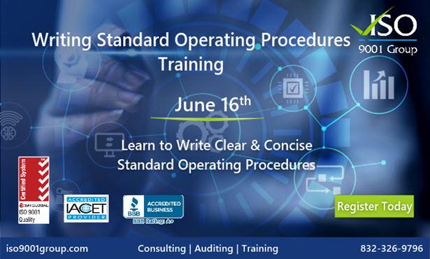 Do your #StandardOperatingProcedures look more like a catch all then a #procedure? Let our consultants #design &amp; refine #SOPs for your core &amp; #SupportSystems!👉 iso9001group.com/writing-standa…

Contact us to improve #operations &amp; reduce #risk👉 iso9001group.com | 832-326-9796