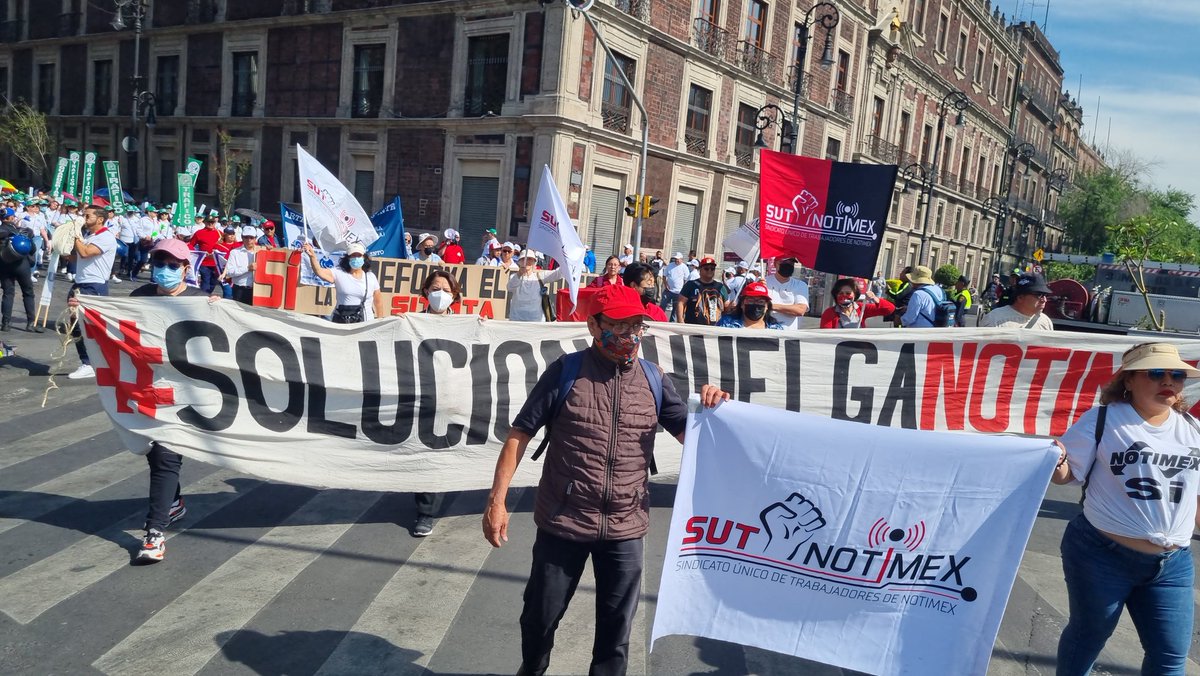 🔴Día 1203 de #Huelga en <a href="/Notimex/">Notimex</a>⚫

#SabiasQue El <a href="/GobiernoMX/">Gobierno de México</a> ha dejado claro que su propuesta de liquidación de <a href="/Notimex/">Notimex</a> tiene como base reconocer que esto no es responsabilidad ni causa de lxs trabajadores, y se tomarán en cuenta los procesos jurídicos ganados en la huelga.👇