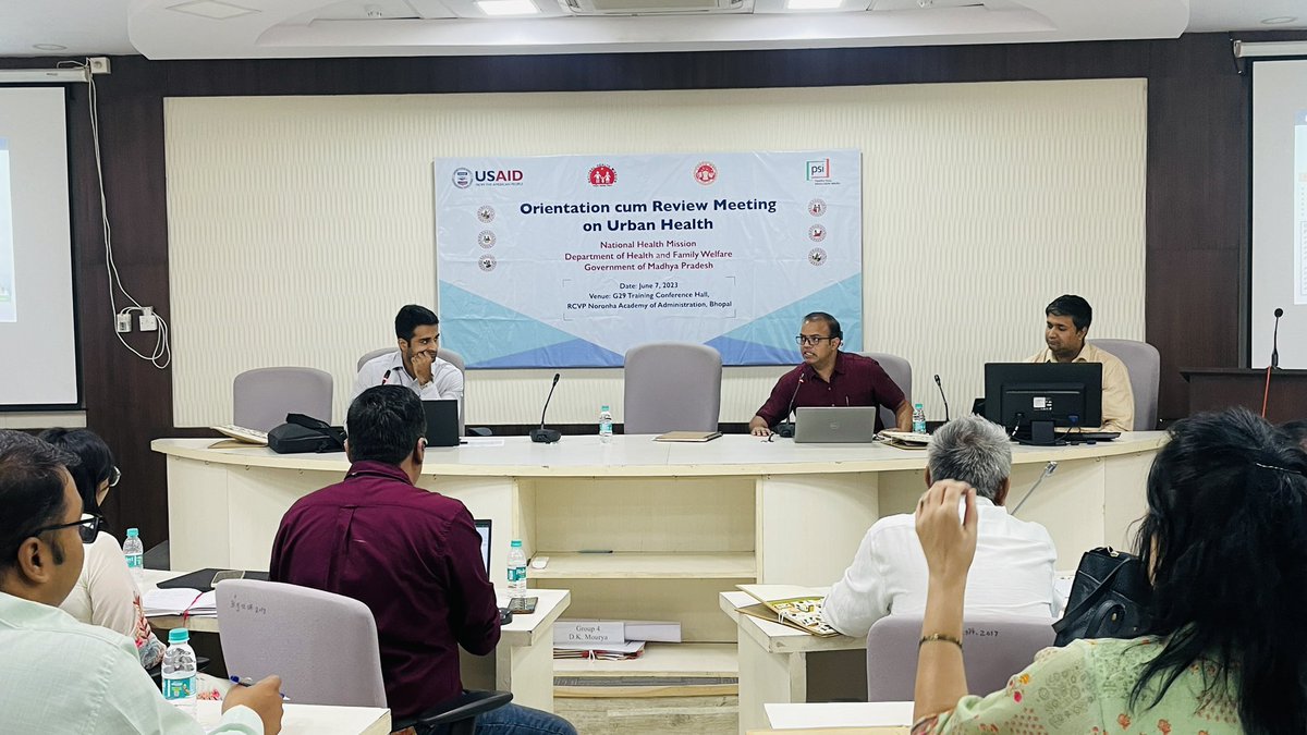 @PATHtweets @PSIimpact happy to collaborate with NHM, Madhya Pradesh @NHM_MP for organizing state level orientation cum review meeting for state & district health officials, for revamping urban primary health care and enhancing community engagement @USAID_Samagra @usaid_india