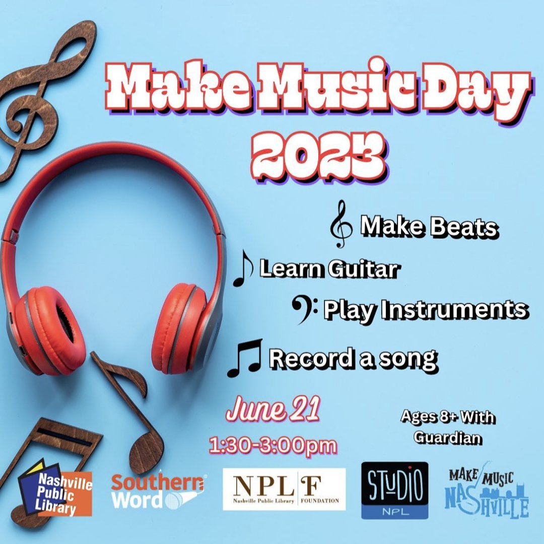 Discover a different beat with Studio NPL! On June 21 at the Main Library, all ages are invited to stop in, show off their skills, and learn new ones.