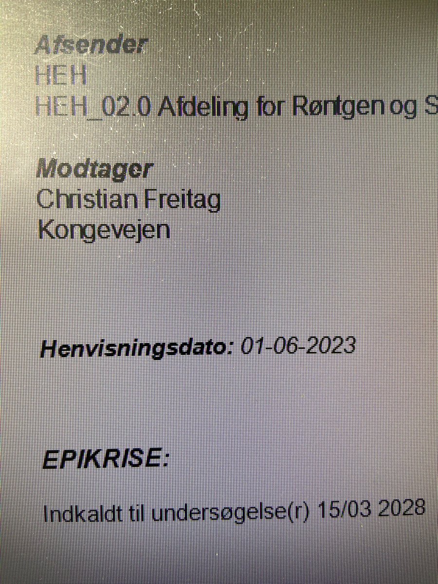 Knap 5 års ventetid på et alm. røntgen af en slidt hofte…..Er der nogen der mener at det giver mening at sende sådan en indkaldelse til den stakkels patient?